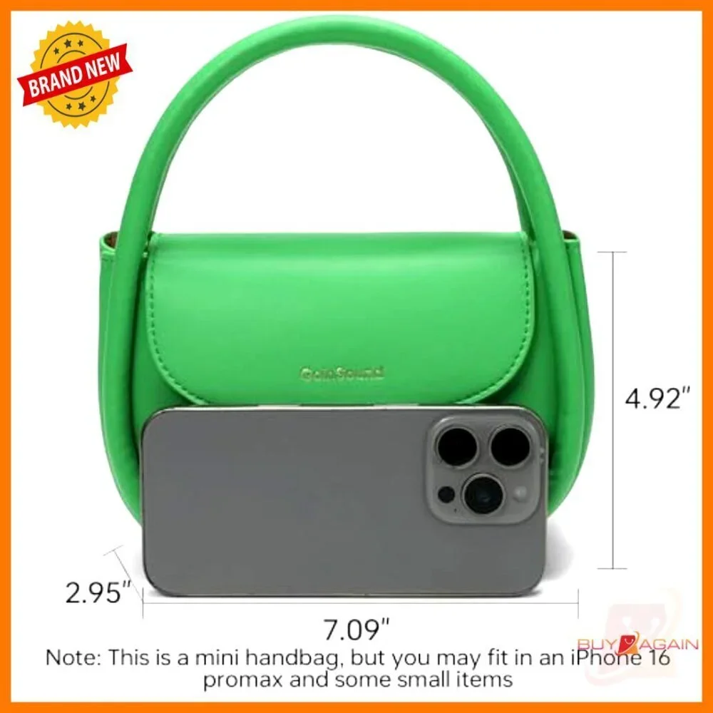 Small Vegan Leather Crossbody Bag, Adjustable Strap, Magnetic Closure